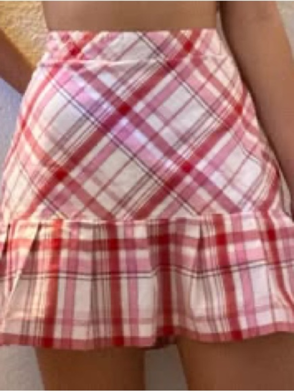 Lady Hagen Plaid Tennis Skort Breast Cancer Logo 14